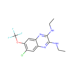 CCNc1nc2cc(Cl)c(OC(F)(F)F)cc2nc1NCC ZINC000115764825