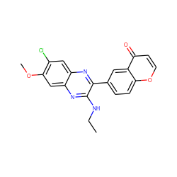 CCNc1nc2cc(OC)c(Cl)cc2nc1-c1ccc2occc(=O)c2c1 ZINC000115764943