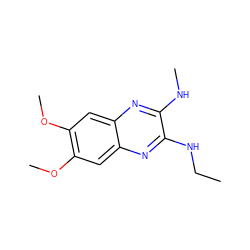 CCNc1nc2cc(OC)c(OC)cc2nc1NC ZINC000115764965