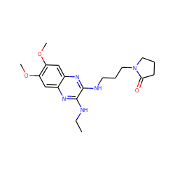 CCNc1nc2cc(OC)c(OC)cc2nc1NCCCN1CCCC1=O ZINC000115764970