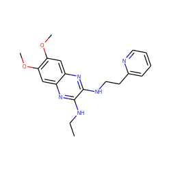 CCNc1nc2cc(OC)c(OC)cc2nc1NCCc1ccccn1 ZINC000115764994