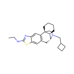 CCNc1nc2cc3c(cc2s1)C[C@@H]1[C@@H]2CCCC[C@]32CCN1CC1CCC1 ZINC000071318830