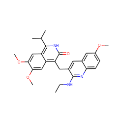 CCNc1nc2ccc(OC)cc2cc1Cc1c(=O)[nH]c(C(C)C)c2cc(OC)c(OC)cc12 ZINC000201595557