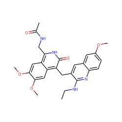 CCNc1nc2ccc(OC)cc2cc1Cc1c(=O)[nH]c(CNC(C)=O)c2cc(OC)c(OC)cc12 ZINC000201602547