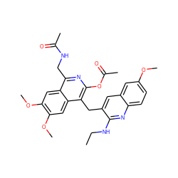 CCNc1nc2ccc(OC)cc2cc1Cc1c(OC(C)=O)nc(CNC(C)=O)c2cc(OC)c(OC)cc12 ZINC000169703374