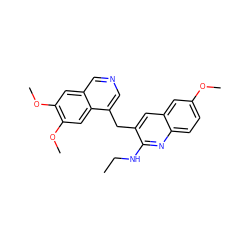 CCNc1nc2ccc(OC)cc2cc1Cc1cncc2cc(OC)c(OC)cc12 ZINC000148611899