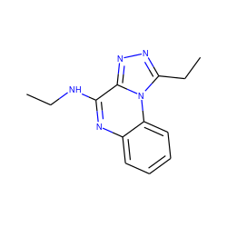 CCNc1nc2ccccc2n2c(CC)nnc12 ZINC000000004616