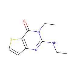 CCNc1nc2ccsc2c(=O)n1CC ZINC000299868179