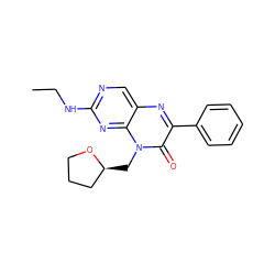 CCNc1ncc2nc(-c3ccccc3)c(=O)n(C[C@H]3CCCO3)c2n1 ZINC000004238848