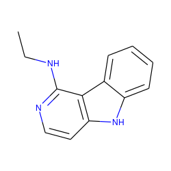 CCNc1nccc2[nH]c3ccccc3c12 ZINC000040829022