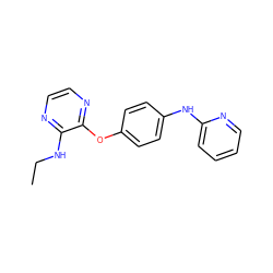 CCNc1nccnc1Oc1ccc(Nc2ccccn2)cc1 ZINC000139133989