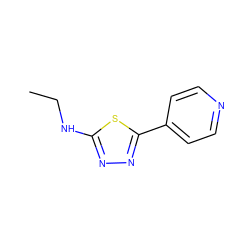 CCNc1nnc(-c2ccncc2)s1 ZINC000000266387