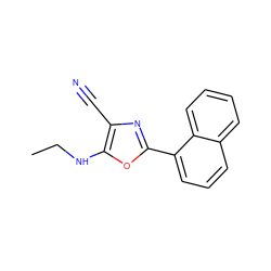 CCNc1oc(-c2cccc3ccccc23)nc1C#N ZINC000000615084