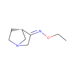 CCO/N=C1\CN2CC[C@H]1C2 ZINC000013893290