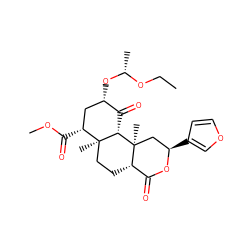 CCO[C@@H](C)O[C@H]1C[C@@H](C(=O)OC)[C@]2(C)CC[C@H]3C(=O)O[C@H](c4ccoc4)C[C@]3(C)[C@H]2C1=O ZINC000029130889