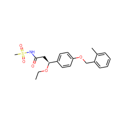 CCO[C@@H](CC(=O)NS(C)(=O)=O)c1ccc(OCc2ccccc2C)cc1 ZINC000473108274