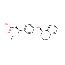 CCO[C@@H](CC(=O)O)c1ccc(O[C@@H]2CCCc3ccccc32)cc1 ZINC000116391321