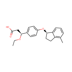 CCO[C@@H](CC(=O)O)c1ccc(O[C@@H]2CCc3c(C)cccc32)cc1 ZINC000116390666