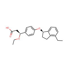 CCO[C@@H](CC(=O)O)c1ccc(O[C@@H]2CCc3c(CC)cccc32)cc1 ZINC000116390867