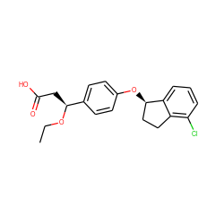 CCO[C@@H](CC(=O)O)c1ccc(O[C@@H]2CCc3c(Cl)cccc32)cc1 ZINC000116390273