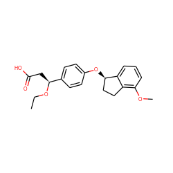 CCO[C@@H](CC(=O)O)c1ccc(O[C@@H]2CCc3c(OC)cccc32)cc1 ZINC000116390606