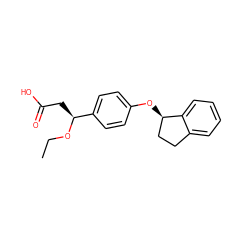 CCO[C@@H](CC(=O)O)c1ccc(O[C@@H]2CCc3ccccc32)cc1 ZINC000146639530