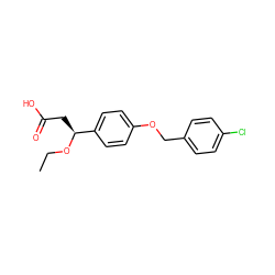 CCO[C@@H](CC(=O)O)c1ccc(OCc2ccc(Cl)cc2)cc1 ZINC000473108248