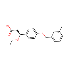 CCO[C@@H](CC(=O)O)c1ccc(OCc2cccc(C)c2)cc1 ZINC000169349573