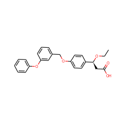 CCO[C@@H](CC(=O)O)c1ccc(OCc2cccc(Oc3ccccc3)c2)cc1 ZINC000116391018