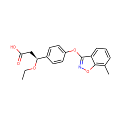 CCO[C@@H](CC(=O)O)c1ccc(Oc2noc3c(C)cccc23)cc1 ZINC000473109223