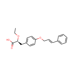 CCO[C@@H](Cc1ccc(OC/C=C/c2ccccc2)cc1)C(=O)O ZINC000028127637