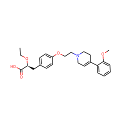 CCO[C@@H](Cc1ccc(OCCN2CC=C(c3ccccc3OC)CC2)cc1)C(=O)O ZINC000040951614