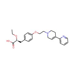 CCO[C@@H](Cc1ccc(OCCN2CC=C(c3ccccn3)CC2)cc1)C(=O)O ZINC000040950808