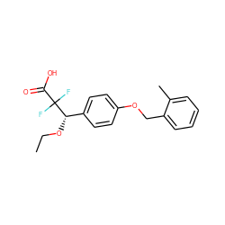 CCO[C@@H](c1ccc(OCc2ccccc2C)cc1)C(F)(F)C(=O)O ZINC000473097836