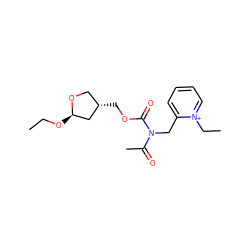 CCO[C@@H]1C[C@@H](COC(=O)N(Cc2cccc[n+]2CC)C(C)=O)CO1 ZINC000013450253