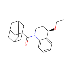 CCO[C@@H]1CCN(C(=O)C23CC4CC(CC(C4)C2)C3)c2ccccc21 ZINC000095592720