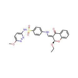 CCO[C@@H]1Oc2ccccc2C(=O)/C1=C\Nc1ccc(S(=O)(=O)Nc2ccc(OC)nn2)cc1 ZINC000261137726