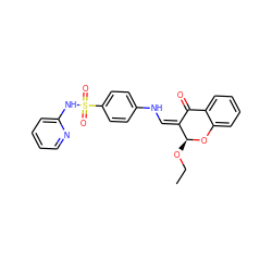 CCO[C@@H]1Oc2ccccc2C(=O)/C1=C\Nc1ccc(S(=O)(=O)Nc2ccccn2)cc1 ZINC000261154297