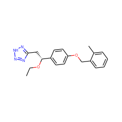 CCO[C@H](Cc1nn[nH]n1)c1ccc(OCc2ccccc2C)cc1 ZINC000473109459