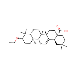 CCO[C@H]1CC[C@@]2(C)[C@@H](CC[C@]3(C)[C@@H]2CC=C2[C@@H]4CC(C)(C)CC[C@]4(C(=O)O)CC[C@]23C)C1(C)C ZINC000299834477