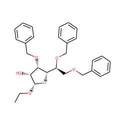 CCO[C@H]1O[C@@H]([C@H](COCc2ccccc2)OCc2ccccc2)[C@@H](OCc2ccccc2)[C@H]1O ZINC000008035306