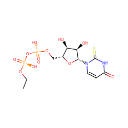 CCO[P@@](=O)(O)O[P@@](=O)(O)OC[C@H]1O[C@@H](n2ccc(=O)[nH]c2=S)[C@H](O)[C@@H]1O ZINC000045245311