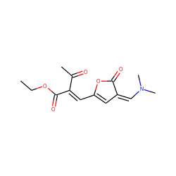 CCOC(=O)/C(=C/C1=C/C(=C/N(C)C)C(=O)O1)C(C)=O ZINC000032010855