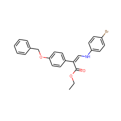 CCOC(=O)/C(=C\Nc1ccc(Br)cc1)c1ccc(OCc2ccccc2)cc1 ZINC000096178844