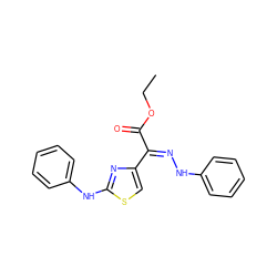 CCOC(=O)/C(=N/Nc1ccccc1)c1csc(Nc2ccccc2)n1 ZINC000004421542