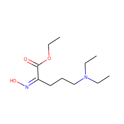 CCOC(=O)/C(CCCN(CC)CC)=N\O ZINC000004270058