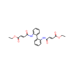 CCOC(=O)/C=C/C(=O)Nc1ccccc1-c1ccccc1NC(=O)/C=C/C(=O)OCC ZINC000008687572