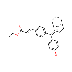 CCOC(=O)/C=C/c1ccc(C(=C2C3CC4CC(C3)CC2C4)c2ccc(O)cc2)cc1 ZINC001772648749