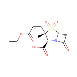 CCOC(=O)/C=C\[C@@]1(C)[C@H](C(=O)O)N2C(=O)C[C@H]2S1(=O)=O ZINC000027202778