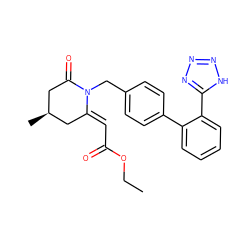 CCOC(=O)/C=C1\C[C@@H](C)CC(=O)N1Cc1ccc(-c2ccccc2-c2nnn[nH]2)cc1 ZINC000029470656